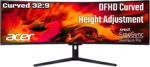 Acer 124.46 cm (49 inch) Curved Full HD VA Panel Gaming Monitor (EI491CR) (Response Time: 4 ms, 144 Hz Refresh Rate)