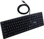 zebion K500 USB Keyboard Wired USB Standard Multi-device Keyboard Compatible with Desktop, Laptop, Mac Easy to Use,Plug and Play,Quick, Comfy Durable body (Black)
