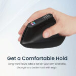 Portronics Toad Ergo Vertical Advanced Ergonomic /6 Button,Supports Wrist and Hand Posture Wireless Ambidextrous Optical Mouse